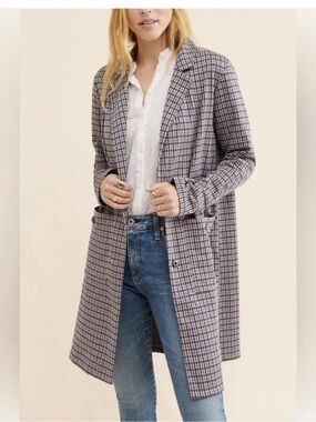 Harlyn Graham Longline Plaid Blazer (S)—GUC